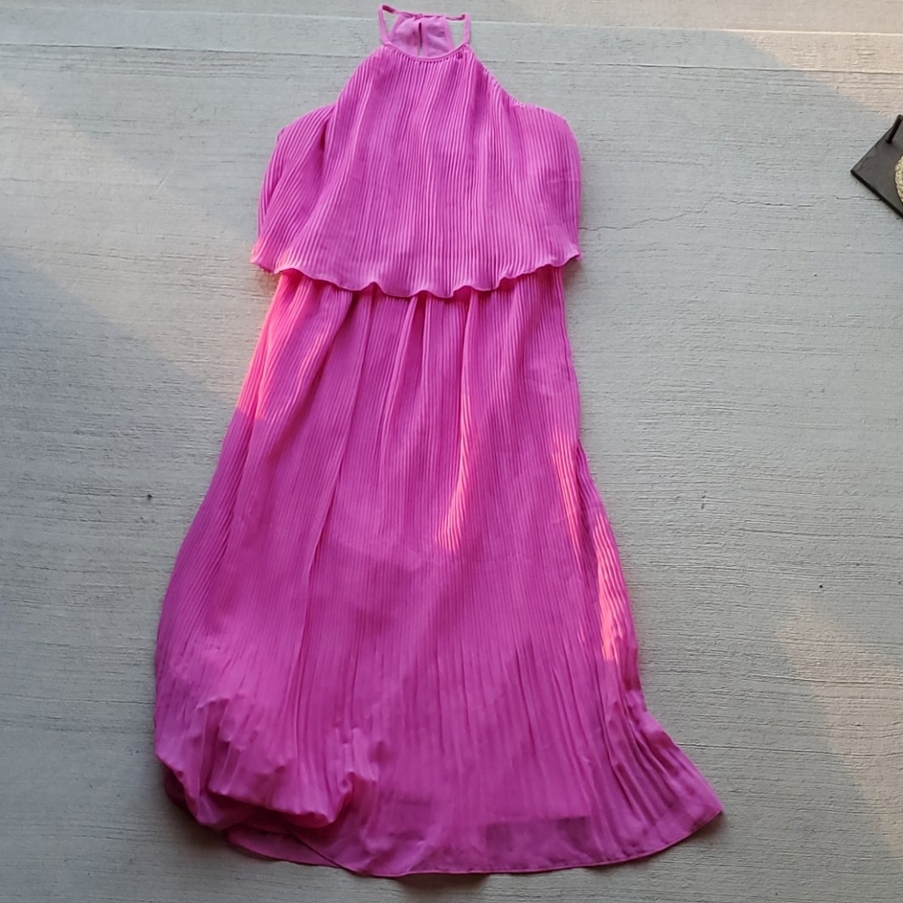Asos Pink Pleated Dress
